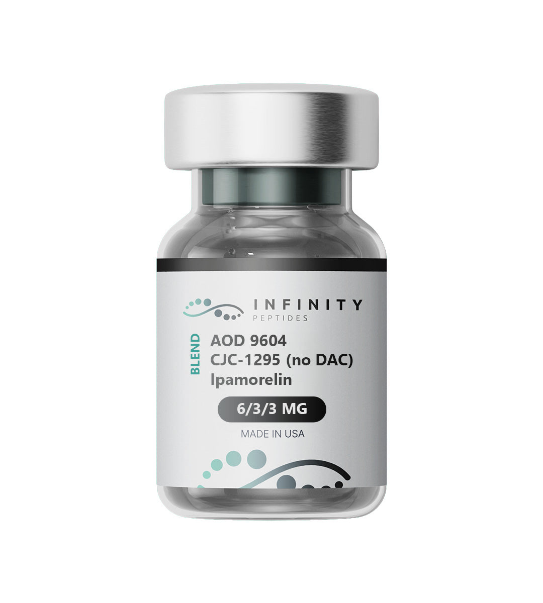 AOD 9604 (6mg), CJC-1295 No DAC (3mg), Ipamorelin (3mg) (Blend)